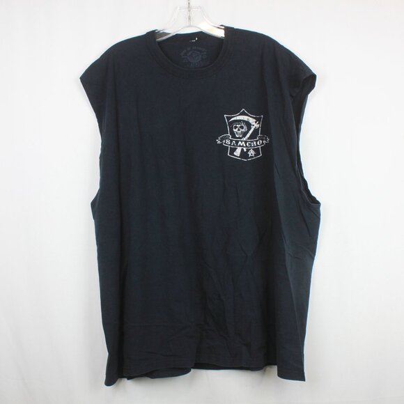 Sons Of Anarchy Samcro Black Sleeveless Graphic Shirt - Picture 1 of 8